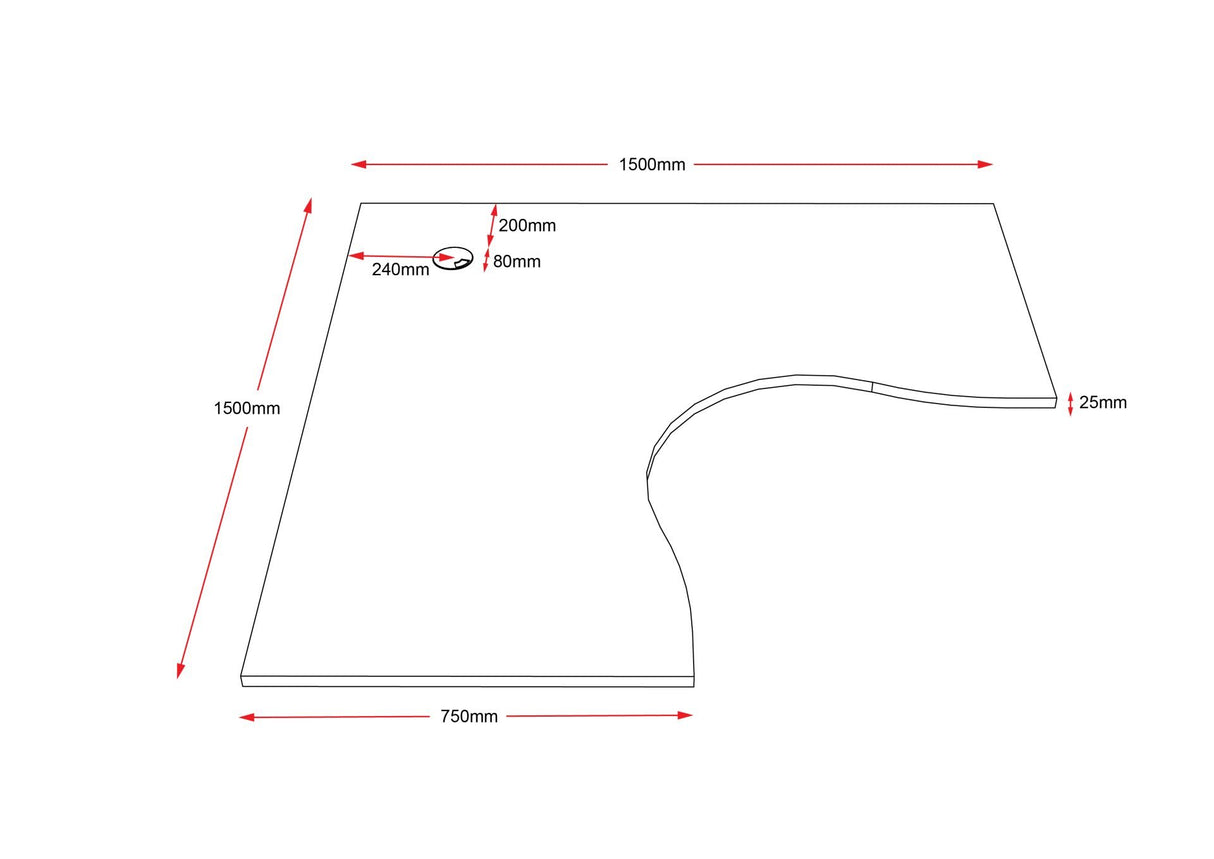 RL SHUSH30 Corner Workstations Top