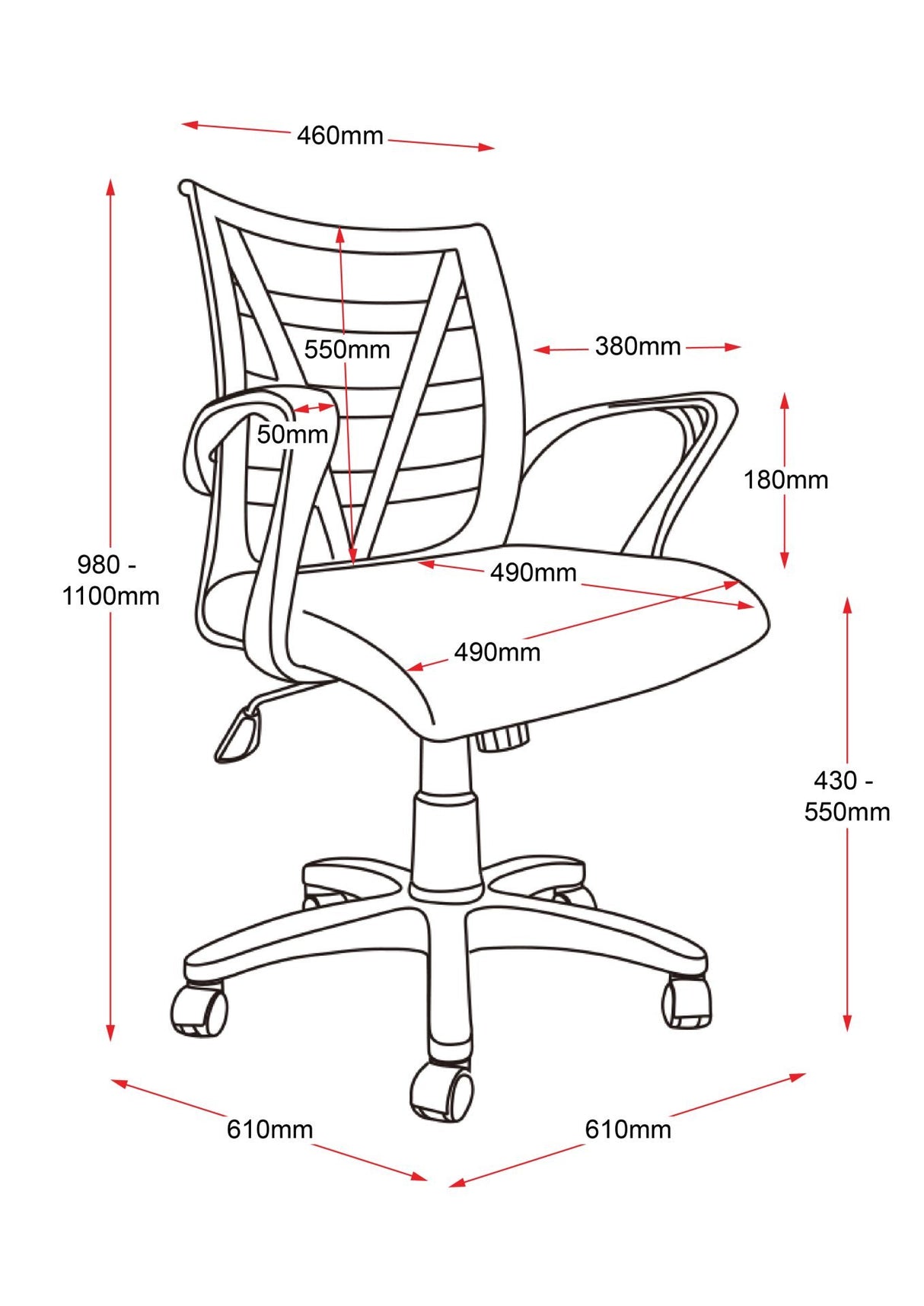 RL Vienna Mesh Back Boardroom Chair