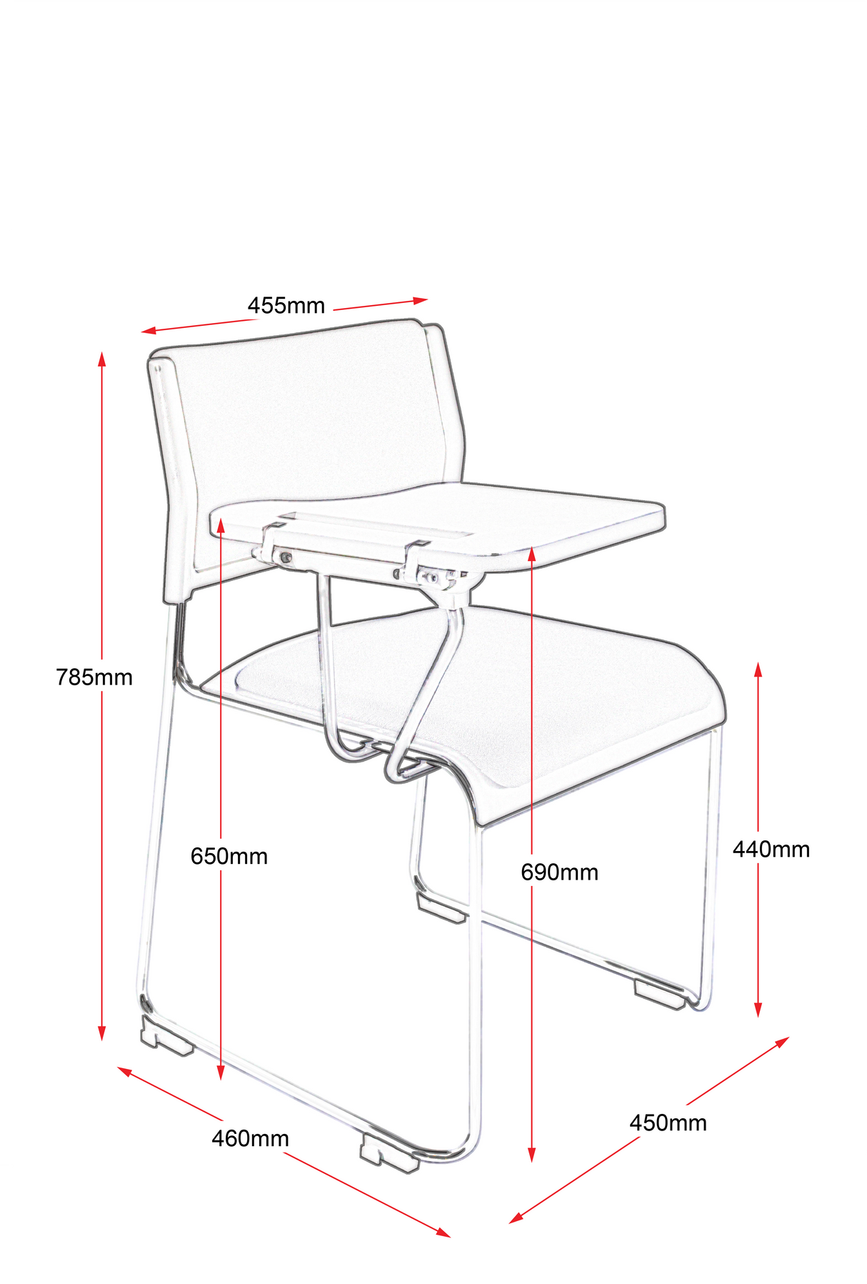 RL Wimbledon Tablet Arm for Wimbledon Chair