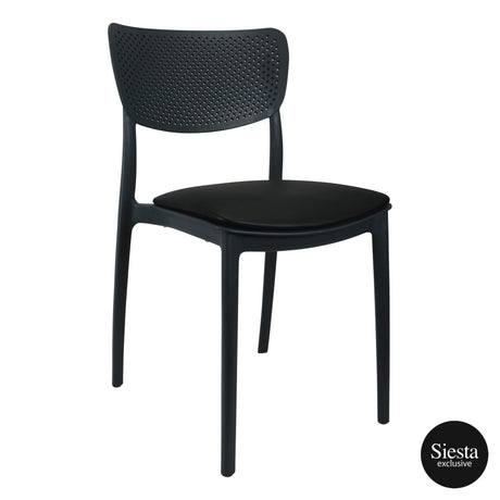 FL Lucy Hospitality Outdoor Stackable Chair with Cushion
