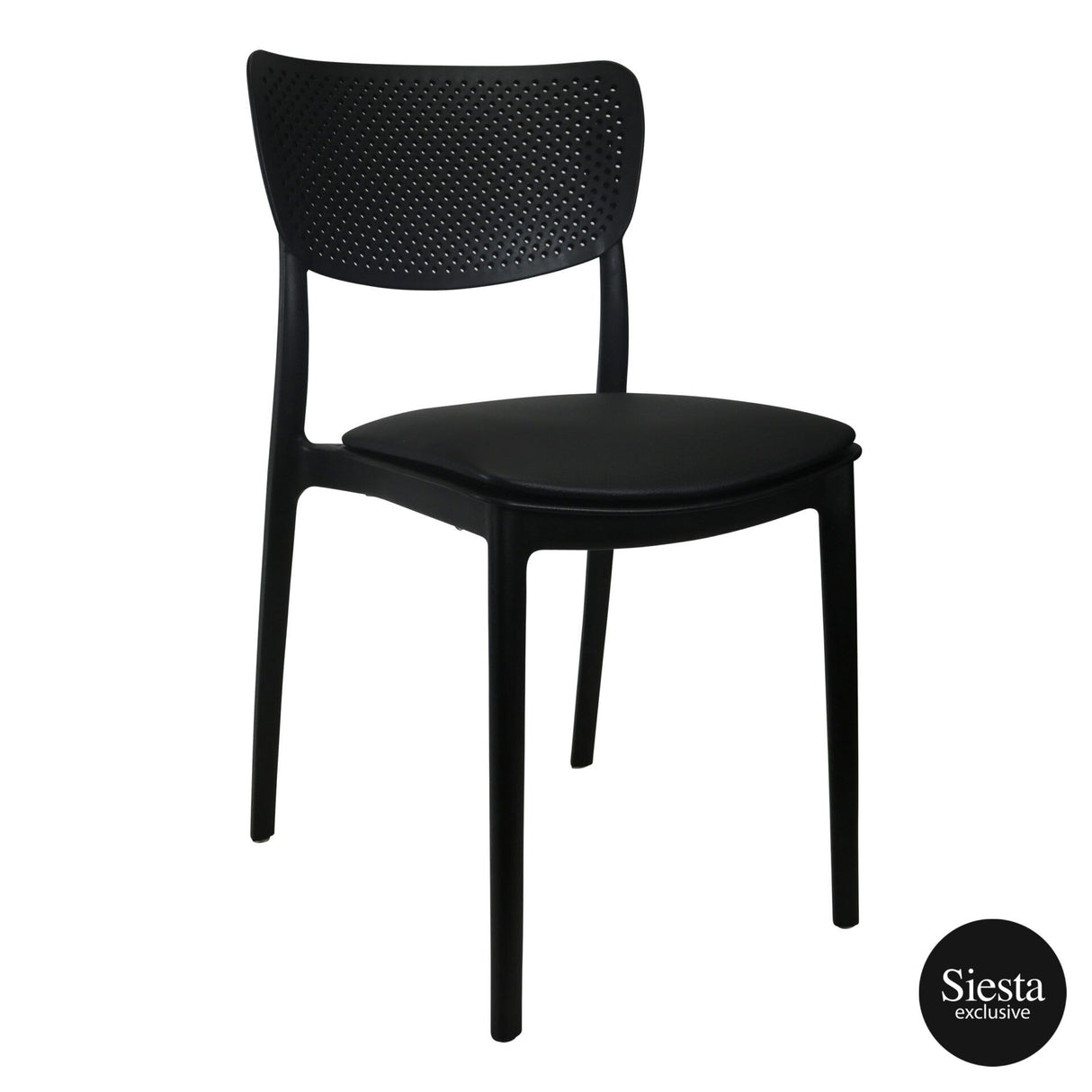 FL Lucy Hospitality Outdoor Stackable Chair with Cushion