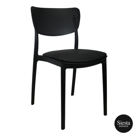 FL Lucy Hospitality Outdoor Stackable Chair with Cushion