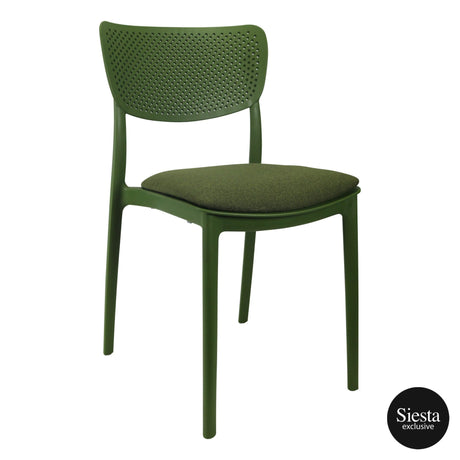 FL Lucy Hospitality Outdoor Stackable Chair with Cushion