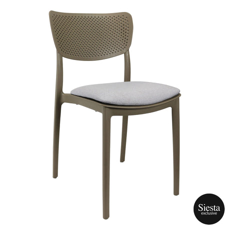 FL Lucy Hospitality Outdoor Stackable Chair with Cushion