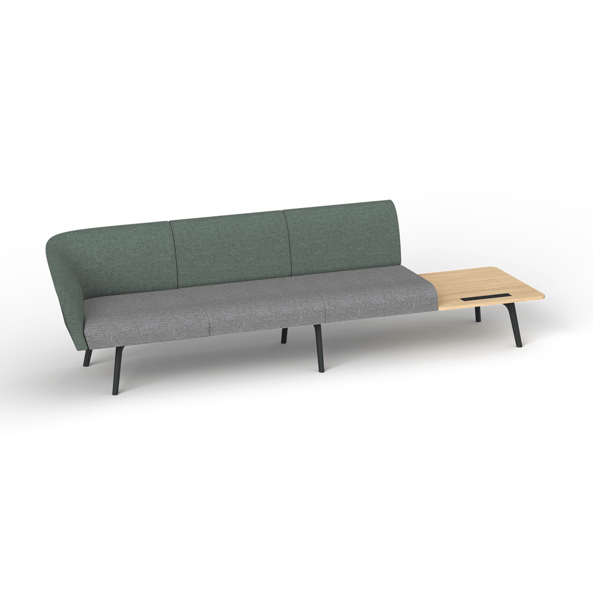 OL Willow Fabric Upholstered Reception Area Sofa with Side Table