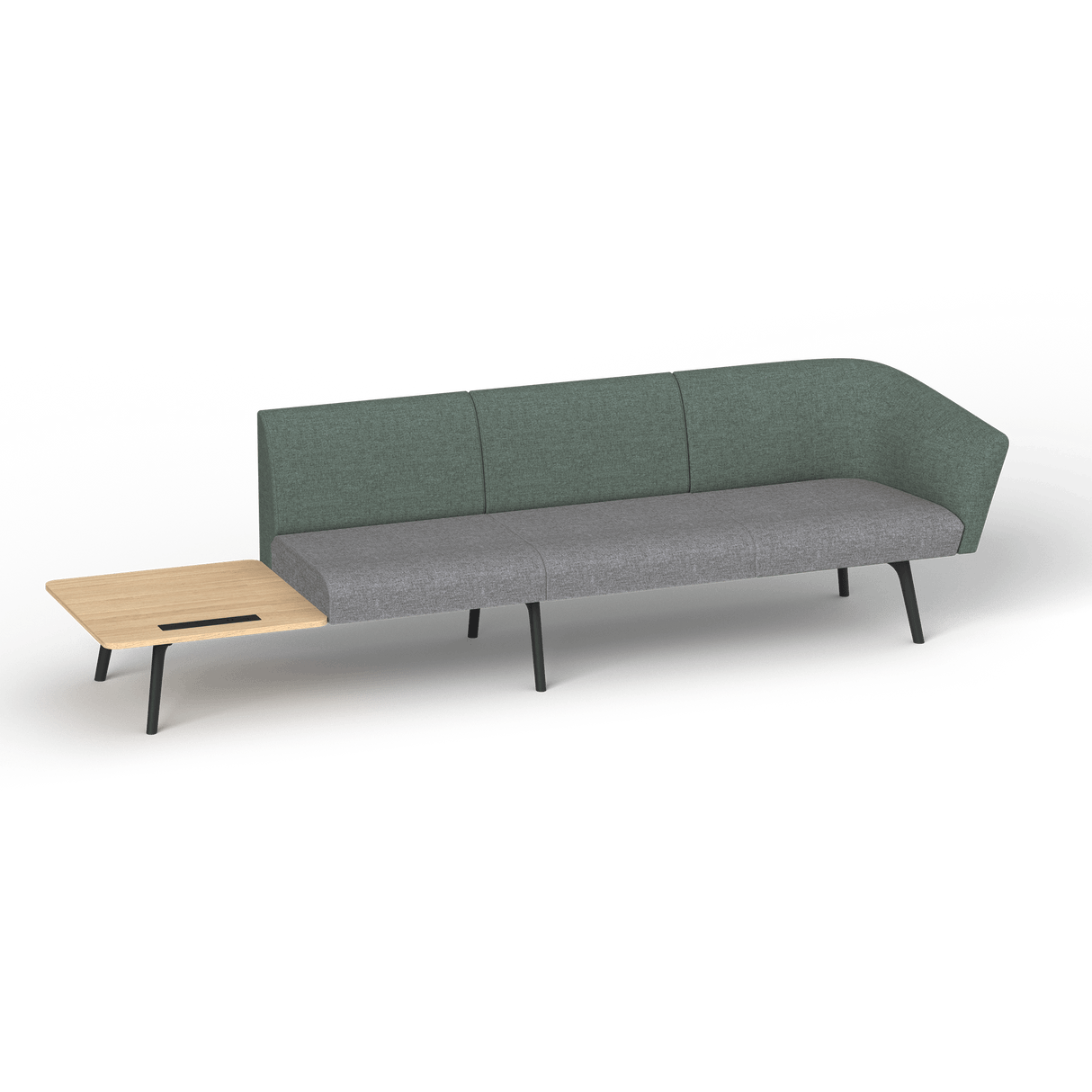 OL Willow Fabric Upholstered Reception Area Sofa with Side Table