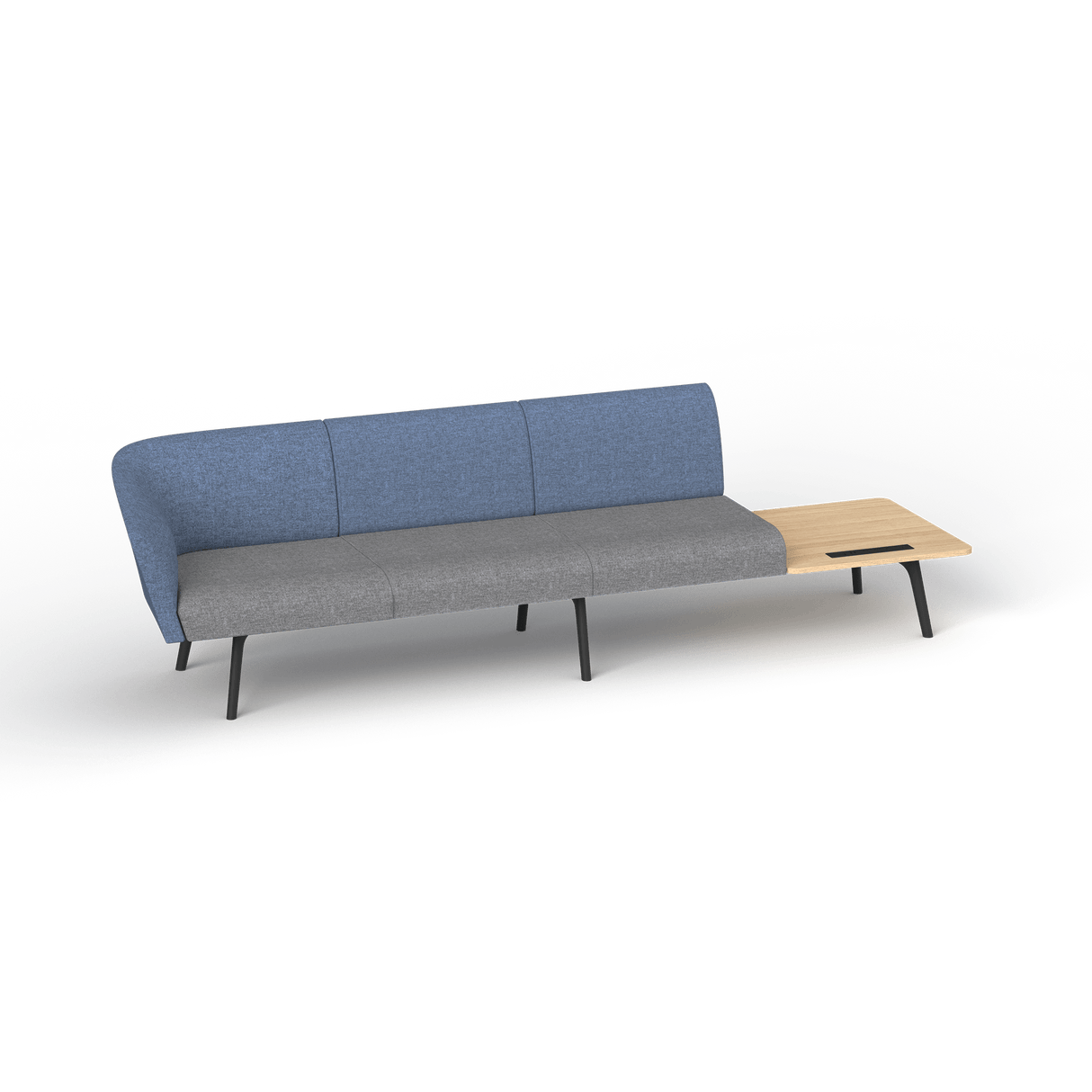 OL Willow Fabric Upholstered Reception Area Sofa with Side Table