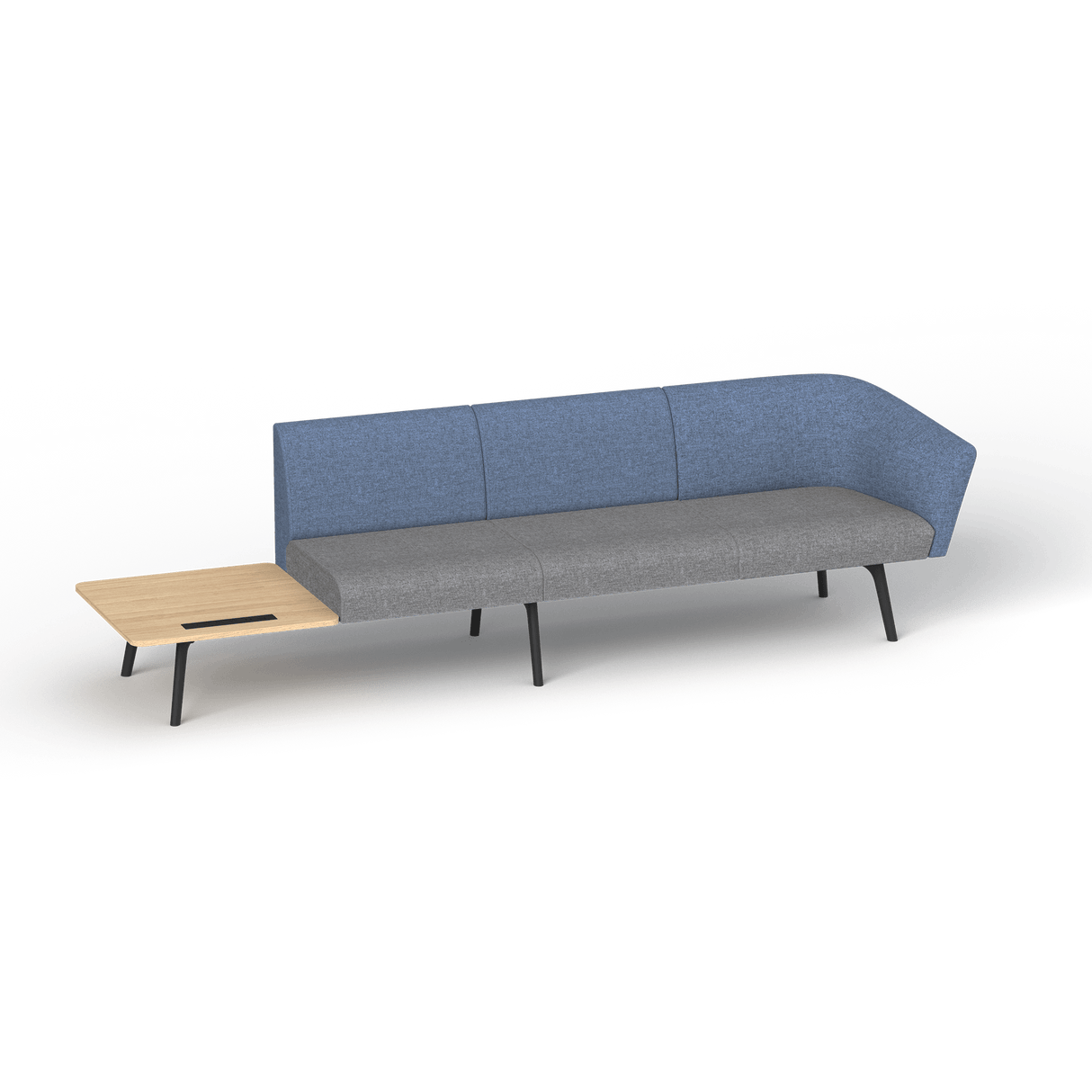 OL Willow Fabric Upholstered Reception Area Sofa with Side Table