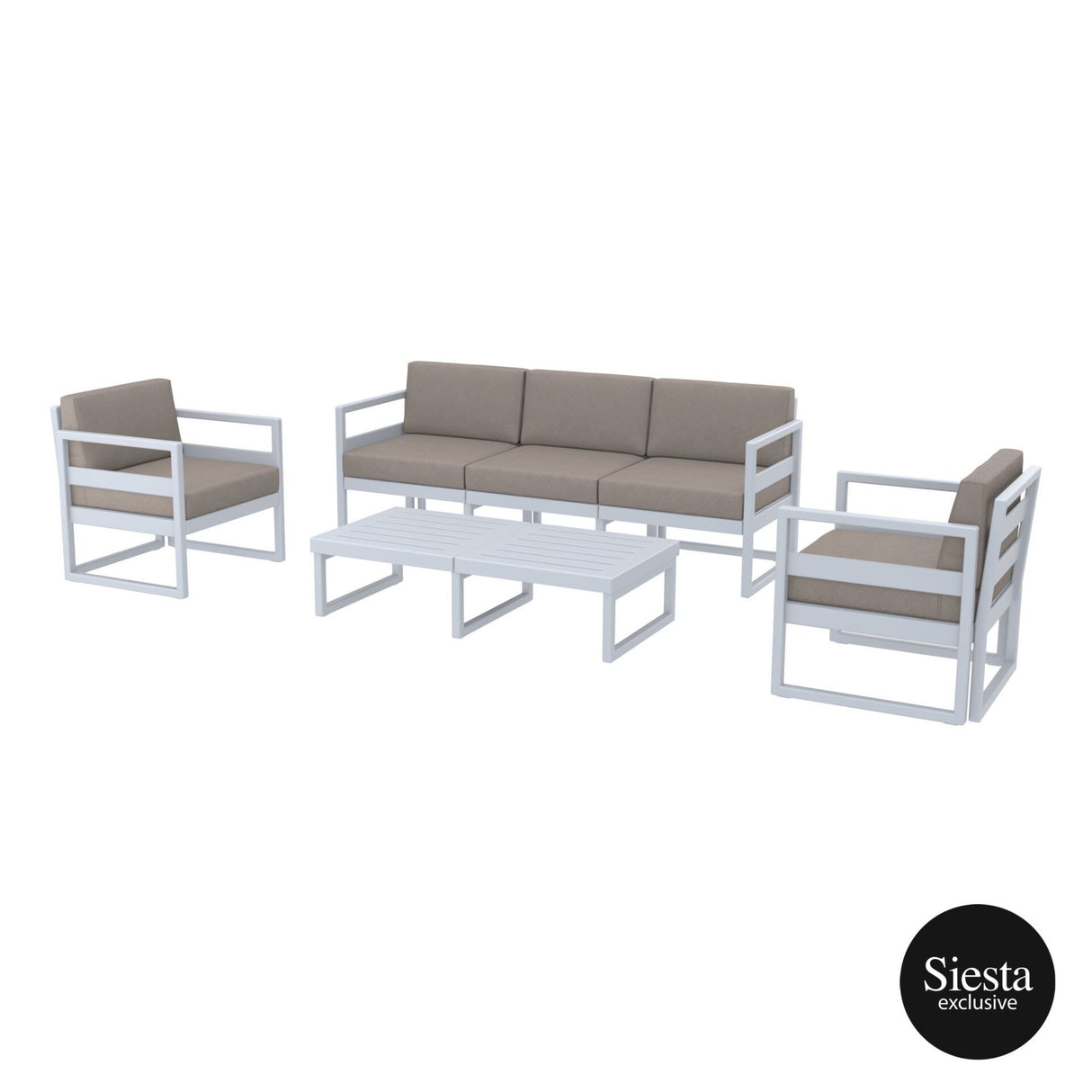 FL Mykonos Hospitality Outdoor XL Lounge Set with Cushion