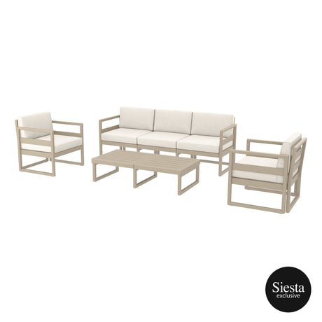 FL Mykonos Hospitality Outdoor XL Lounge Set with Cushion