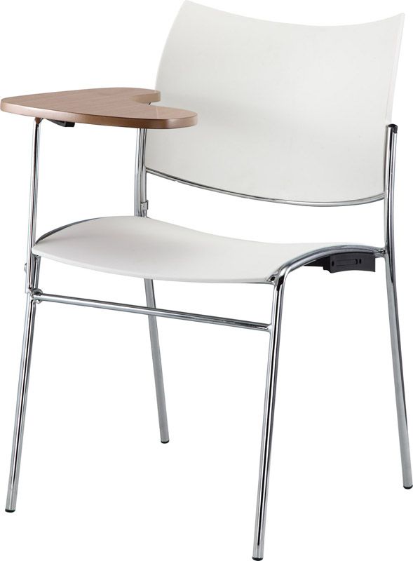 GP Element 4 legs Fabric Upholstered Plastic Chair with Tablet