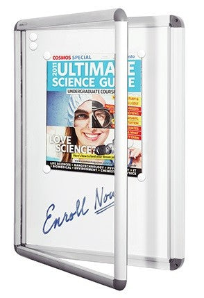 VC NEO Hinged Door Magnetic Whiteboard Notice Case
