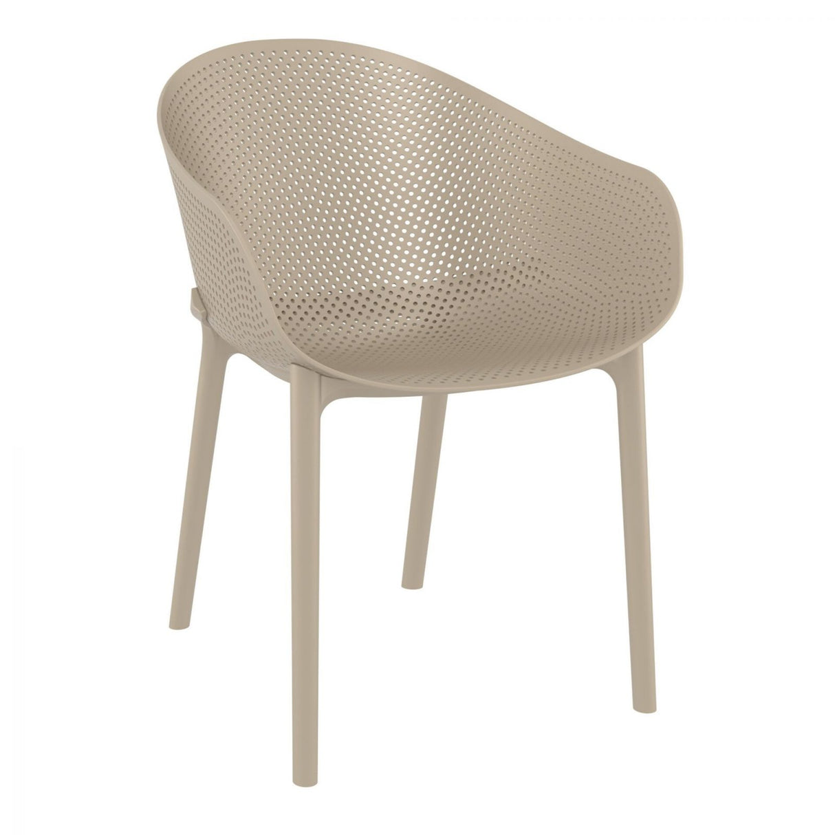 FL Sky 3 Piece Hospitality Square Folding Chat Table & Chair Set