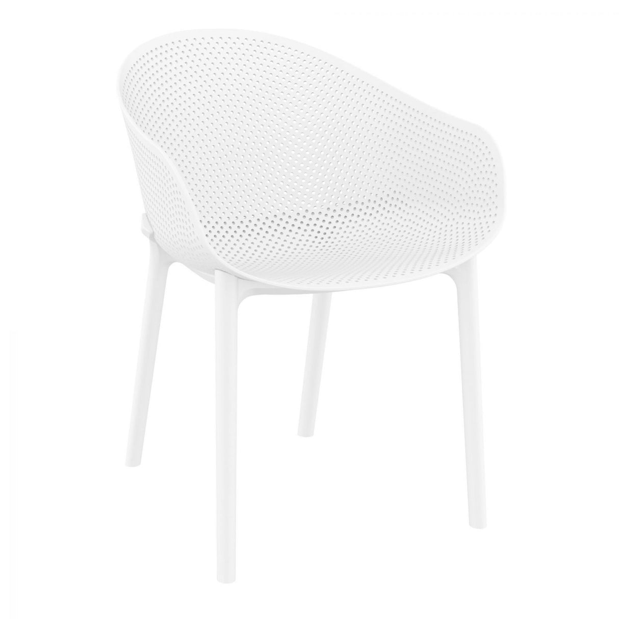 FL Sky 3 Piece Hospitality Square Folding Chat Table & Chair Set