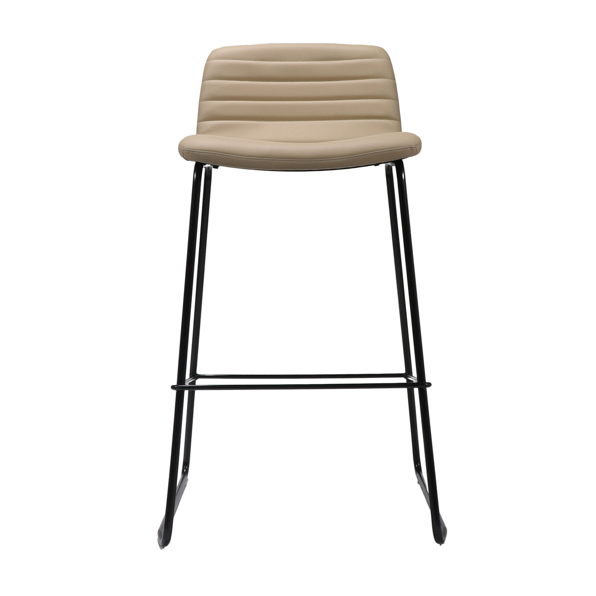 RL Pixel PU Leather Upholstered Sled Base Kitchen Stool - 630H