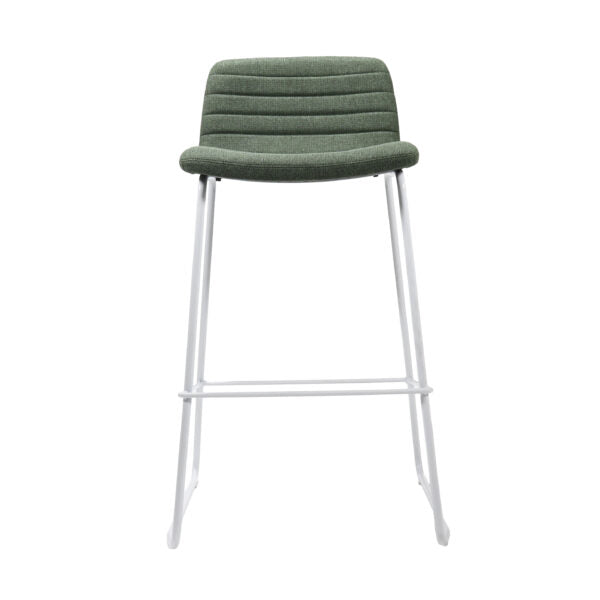 RL Pixel Fabric Upholstered Sled Base Counter Stool