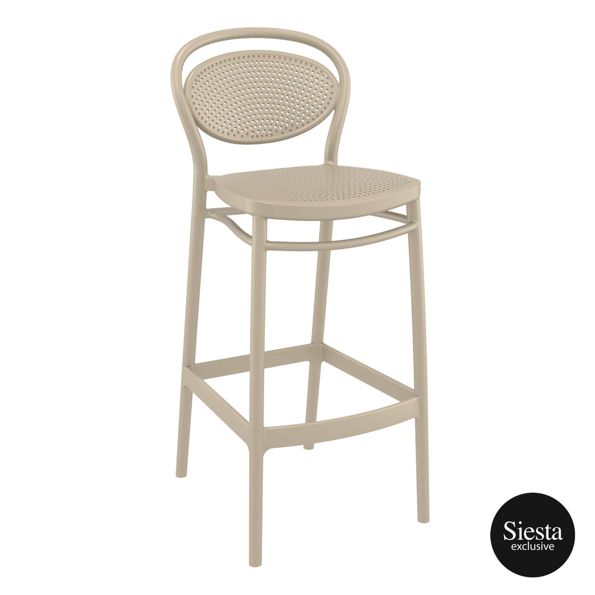 FL Sky Hospitality Square Folding Bar Table & Marcel Barstool Set