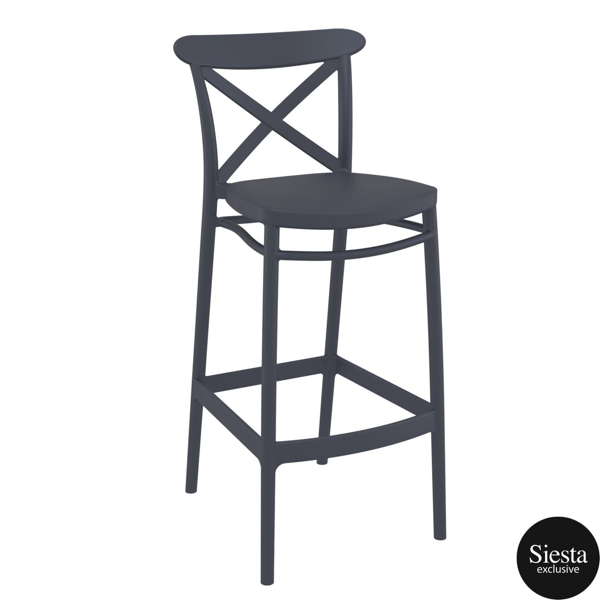 FL 5 Piece Outdoor Bar Table Setting with Cross Barstool
