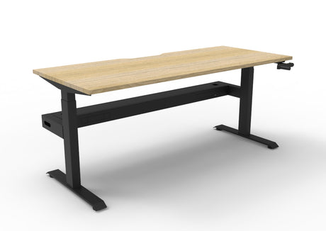 RL Boost Crank Single User Manual Height Adjustable Desk with Cable Tray