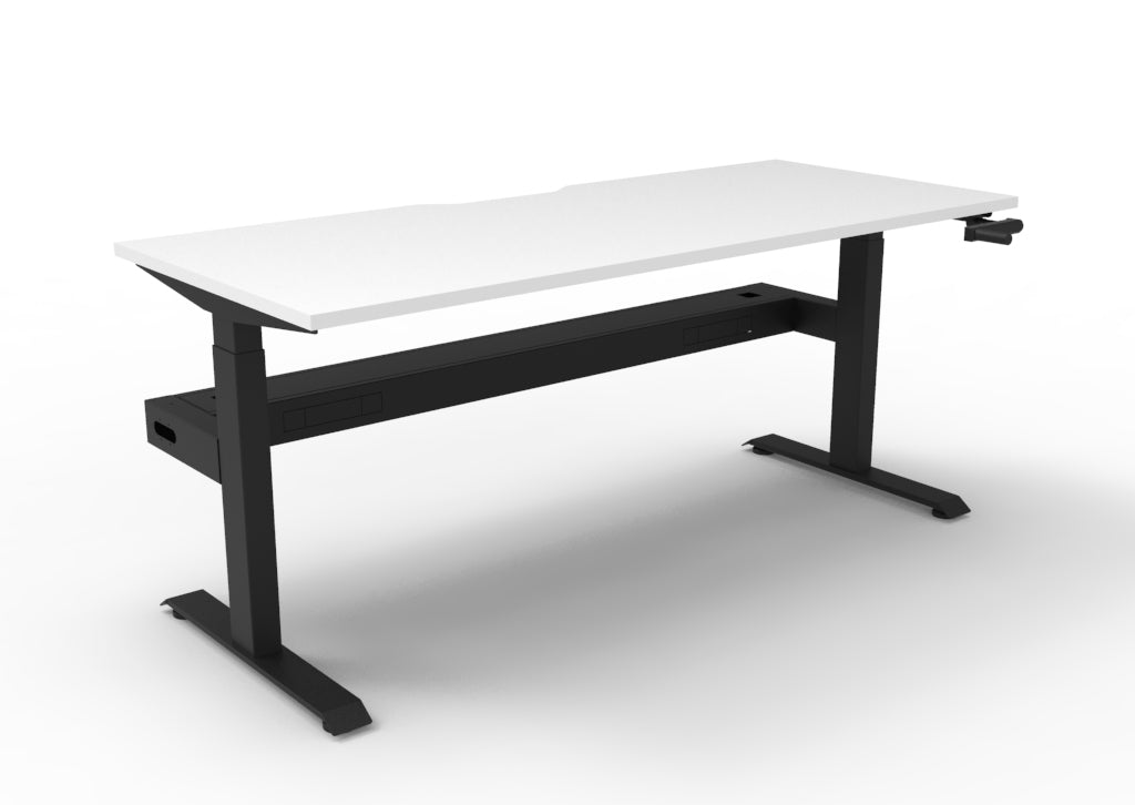 RL Boost Crank Single User Manual Height Adjustable Desk with Cable Tray