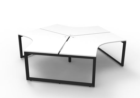 RL Infinity 120 Degree Loop Leg System Desk for 3 Users