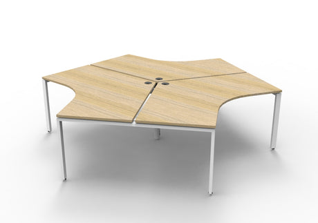 RL Infinity 120 Degree Profile Leg System Desk for 3 Users