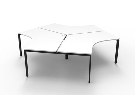 RL Infinity 120 Degree Profile Leg System Desk for 3 Users
