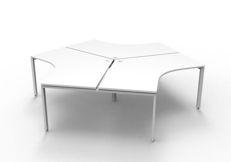 RL Infinity 120 Degree Profile Leg System Desk for 3 Users