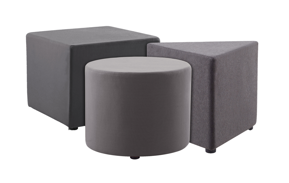 RL Mars Fabric Upholstered Triangle Ottoman