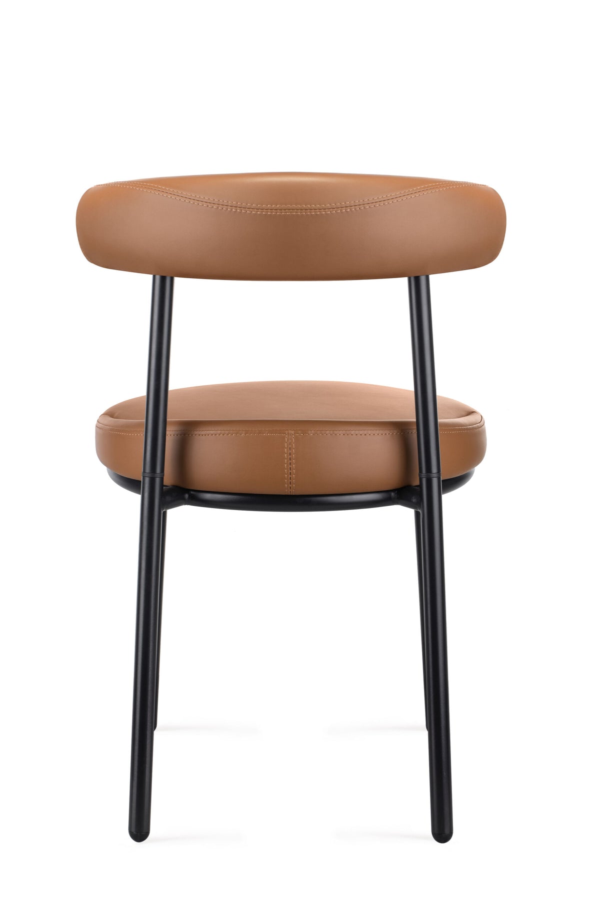 RL Nyx PU Leather Upholstered Black Metal Base Breakout Chair