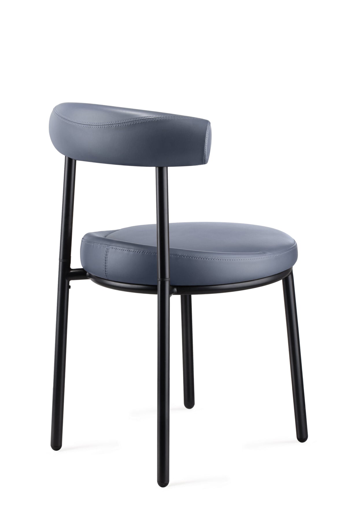 RL Nyx PU Leather Upholstered Black Metal Base Breakout Chair