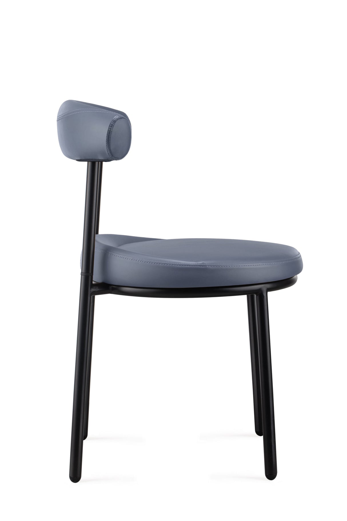 RL Nyx PU Leather Upholstered Black Metal Base Breakout Chair