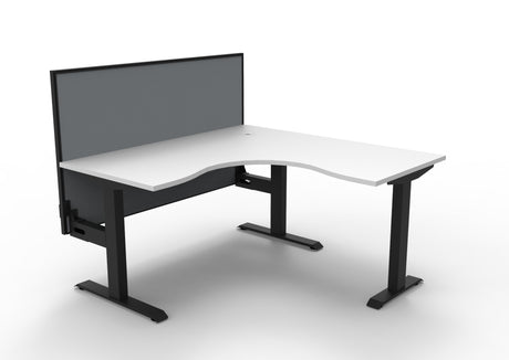 RL Boost Static Corner Desk with Aluminium Framed Screen