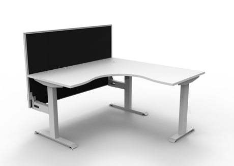 RL Boost Static Corner Desk with Aluminium Framed Screen