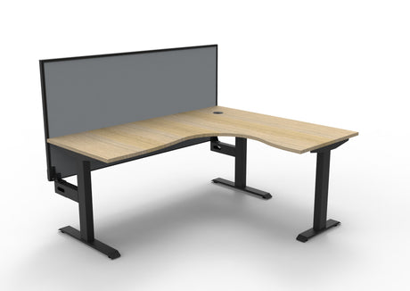 RL Boost Static Corner Desk with Aluminium Framed Screen