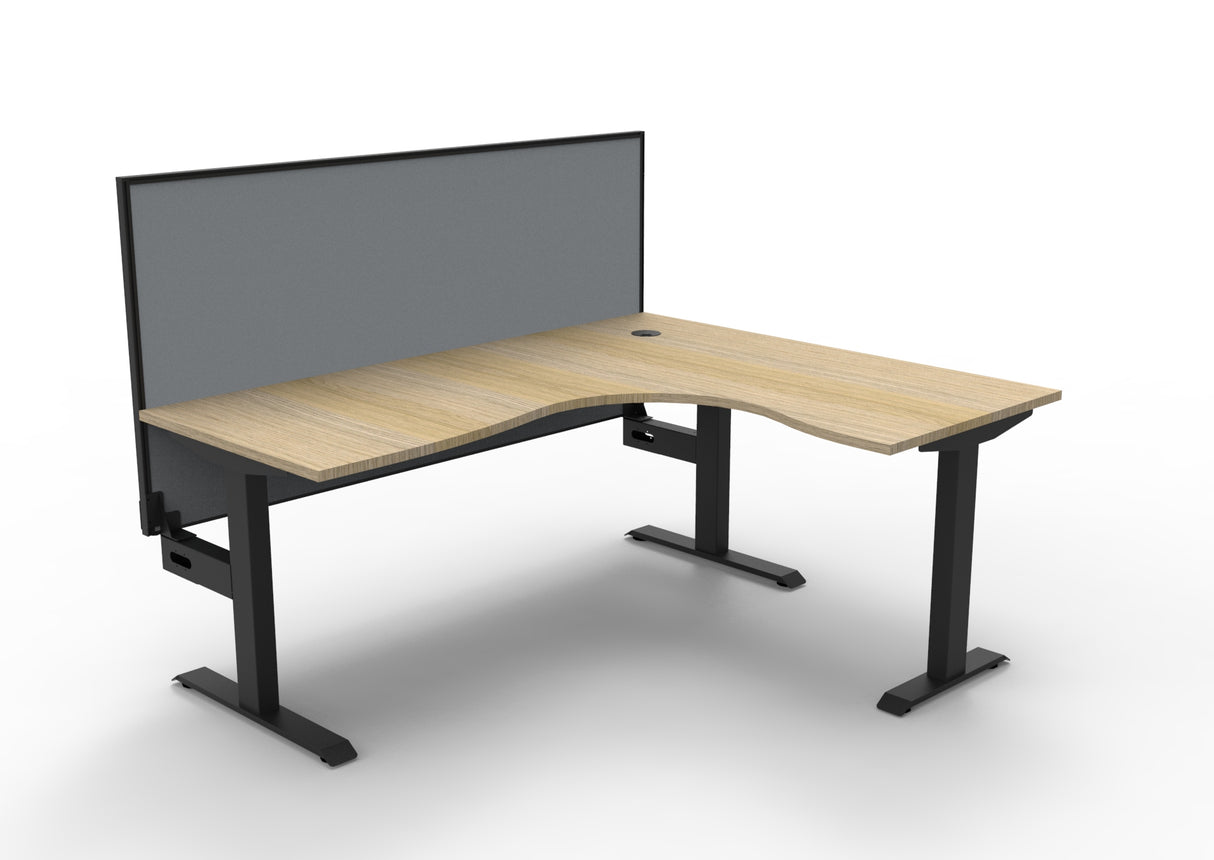 RL Boost Static Corner Desk with Aluminium Framed Screen
