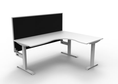 RL Boost Static Corner Desk with Aluminium Framed Screen