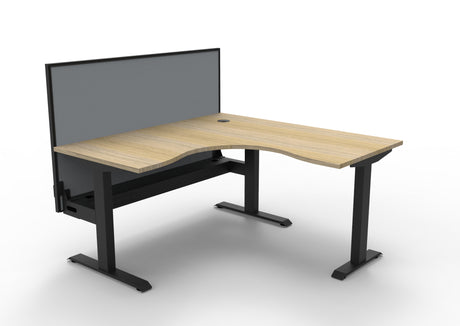RL Boost Static Corner Desk with Aluminium Framed Screen