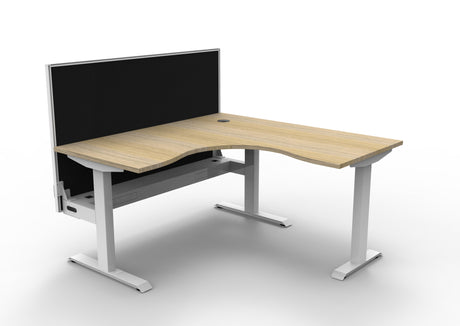 RL Boost Static Corner Desk with Aluminium Framed Screen