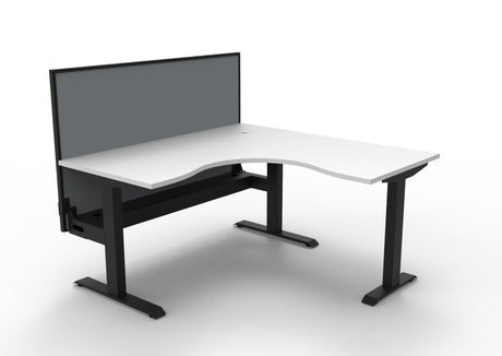 RL Boost Static Corner Desk with Aluminium Framed Screen