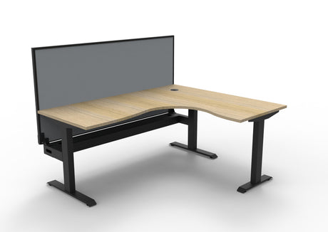 RL Boost Static Corner Desk with Aluminium Framed Screen