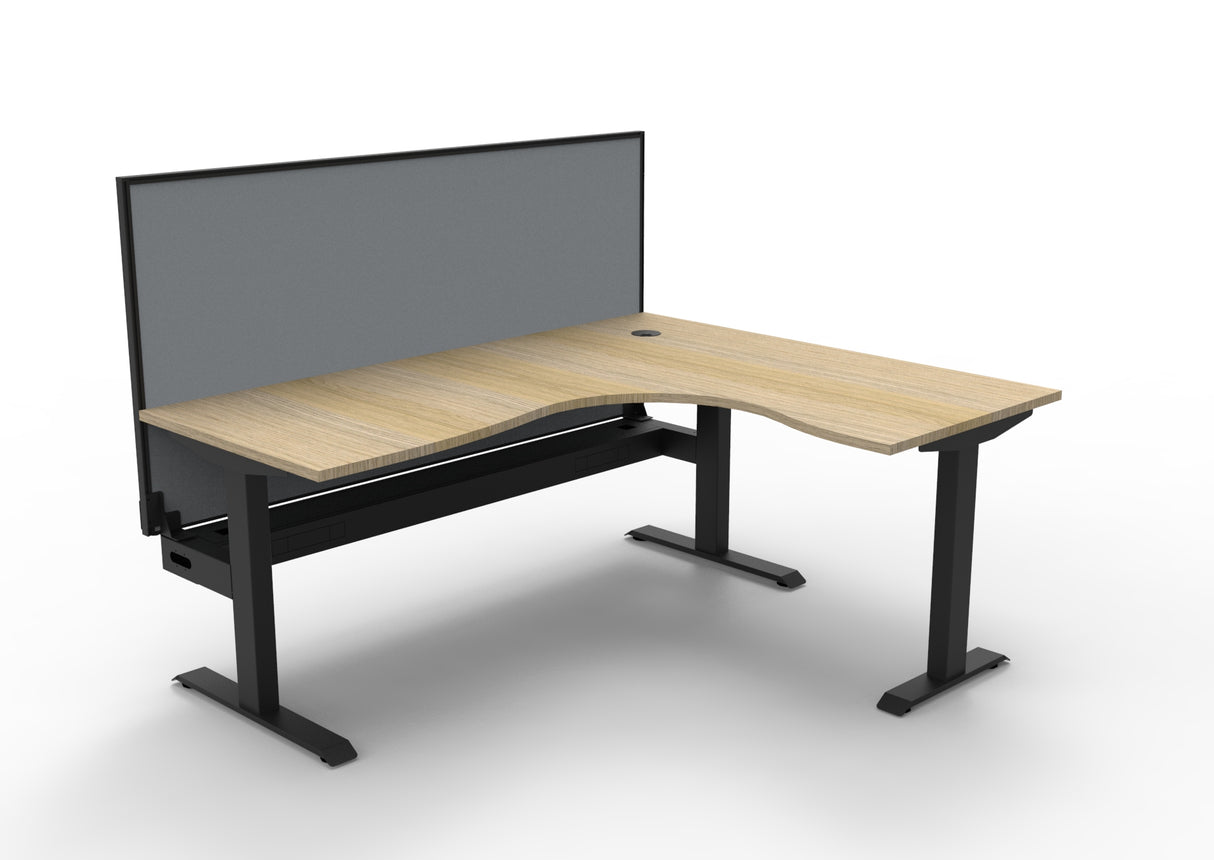 RL Boost Static Corner Desk with Aluminium Framed Screen