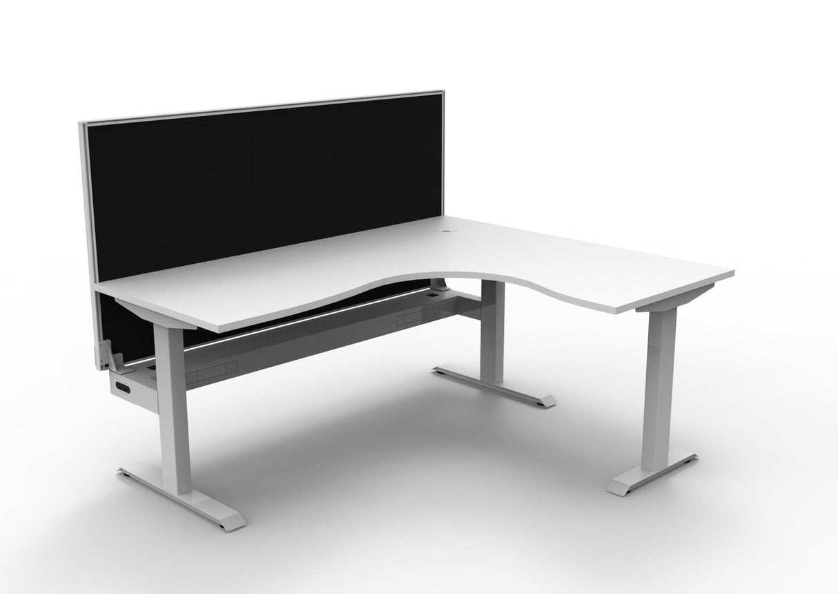 RL Boost Static Corner Desk with Aluminium Framed Screen