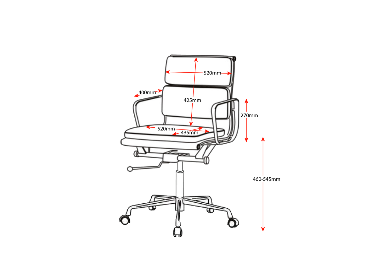 RL PU900M Medium Back PU Leather Upholstered Boardroom Chair