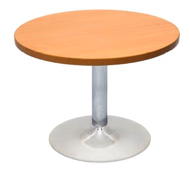 RL Estilo Stainless Steel Base Round Coffee Table