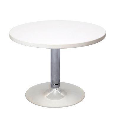 RL Estilo Stainless Steel Base Round Coffee Table