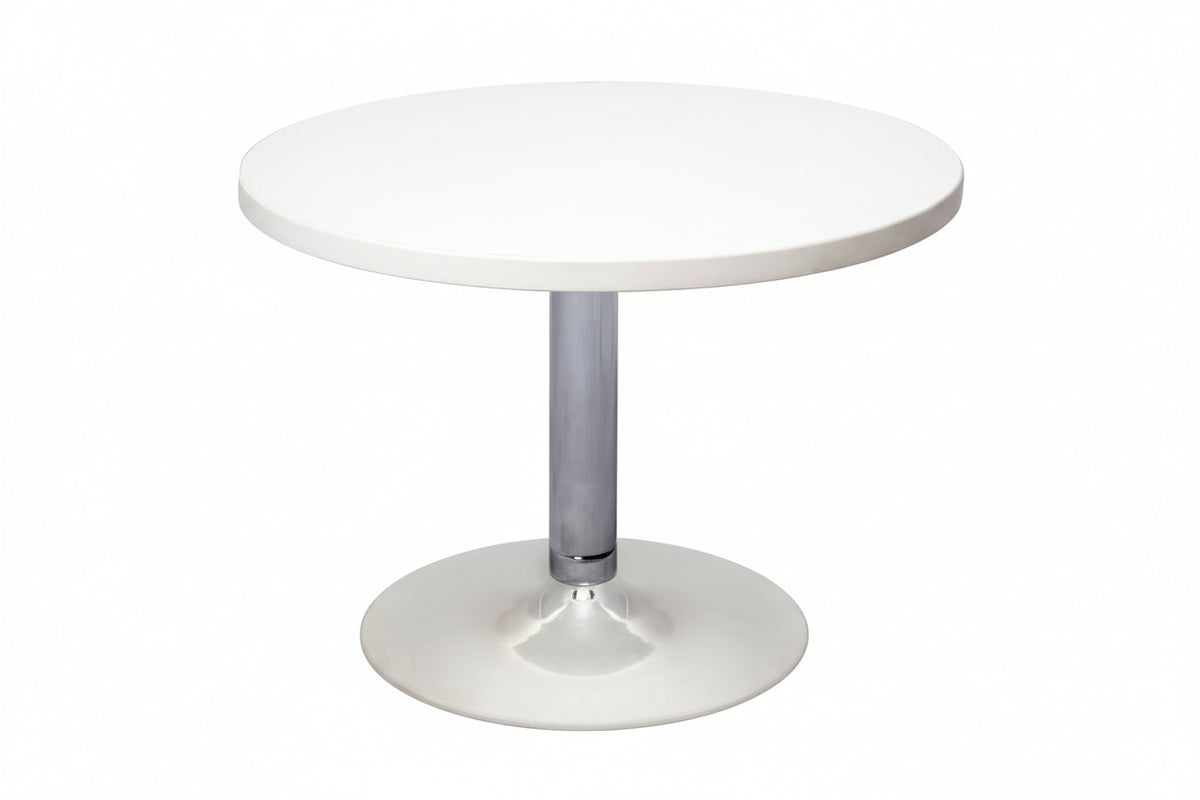 RL Estilo Stainless Steel Base Round Coffee Table