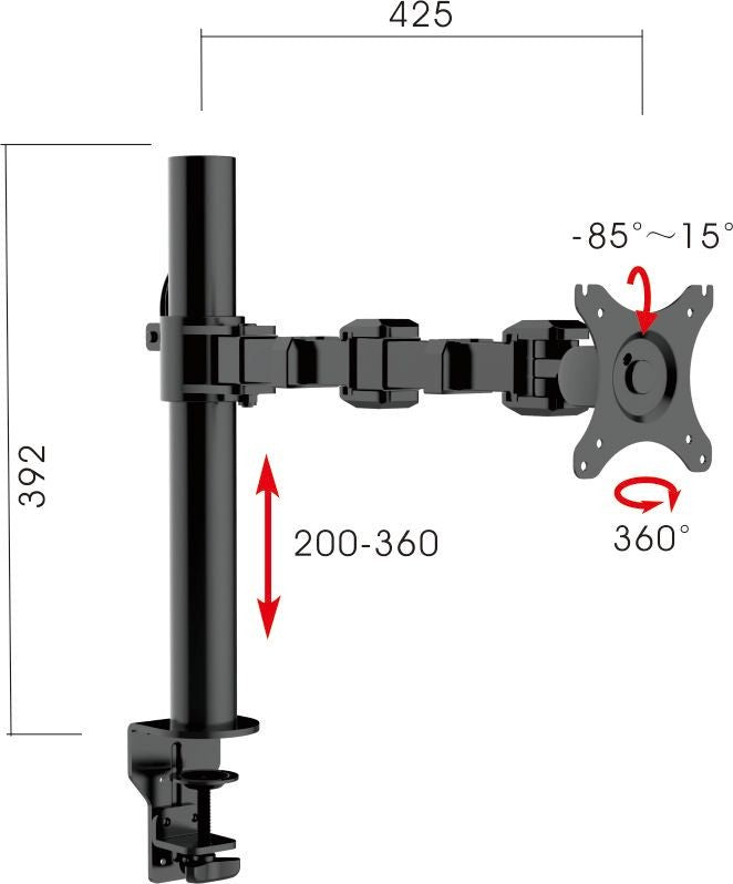 RL Revolve Single Monitor Arm