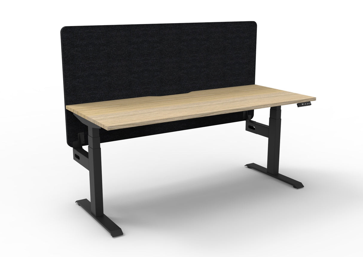 RL Boost Plus Motorized Height Adjustable Workstation with Black Eco Panel Screen