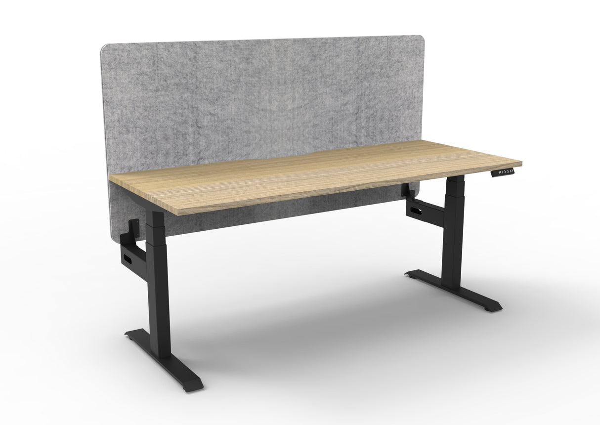 RL Boost Plus Motorized Height Adjustable Workstation with Grey Eco Panel Screen